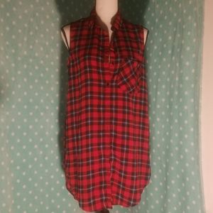 Lumiere Long Plaid Button Up 💋